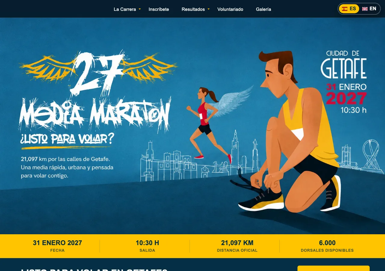 Web de la Media Maratón de Getafe